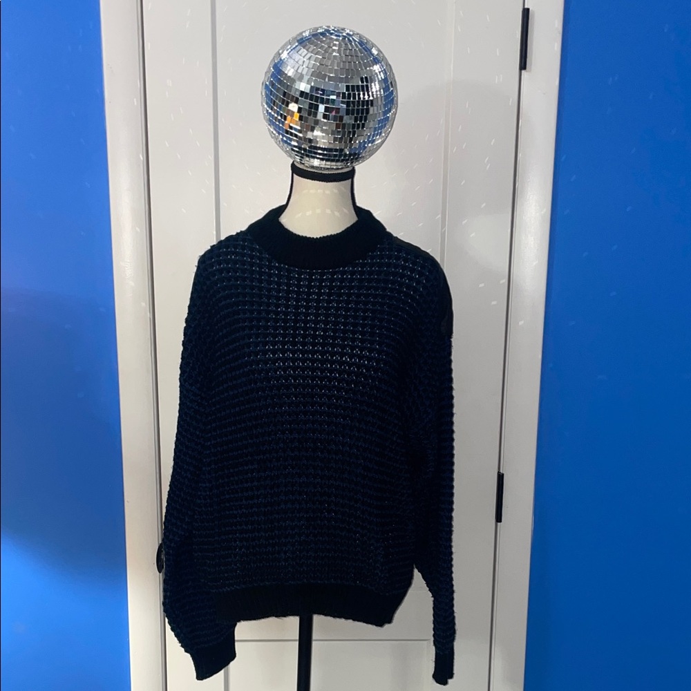 Street Scenes Elegant Black Knit Sweater